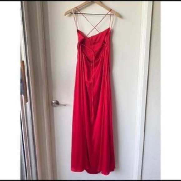 Fame and Partners | Silk Red Maxi Dress 14 - Picture 2 of 7